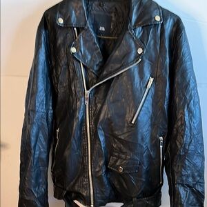 River Island black bomber jacket sizer UK large